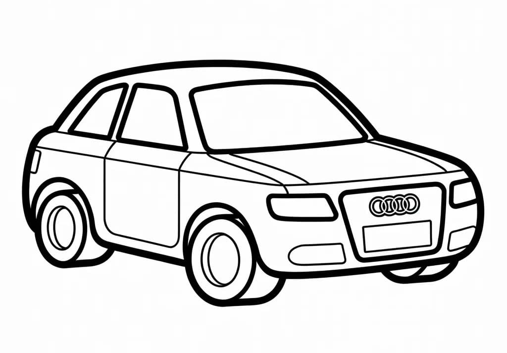 Fise de colorat cu Desenează Audi imprimabil gratuit