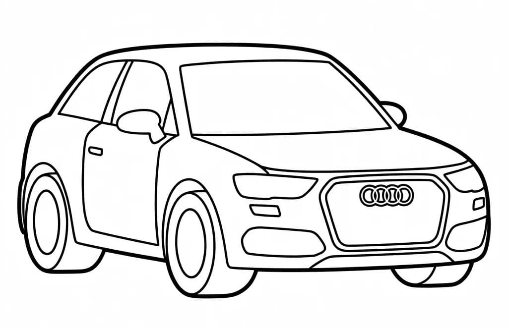 Fise de colorat cu Desenează Audi imprimabil uşor