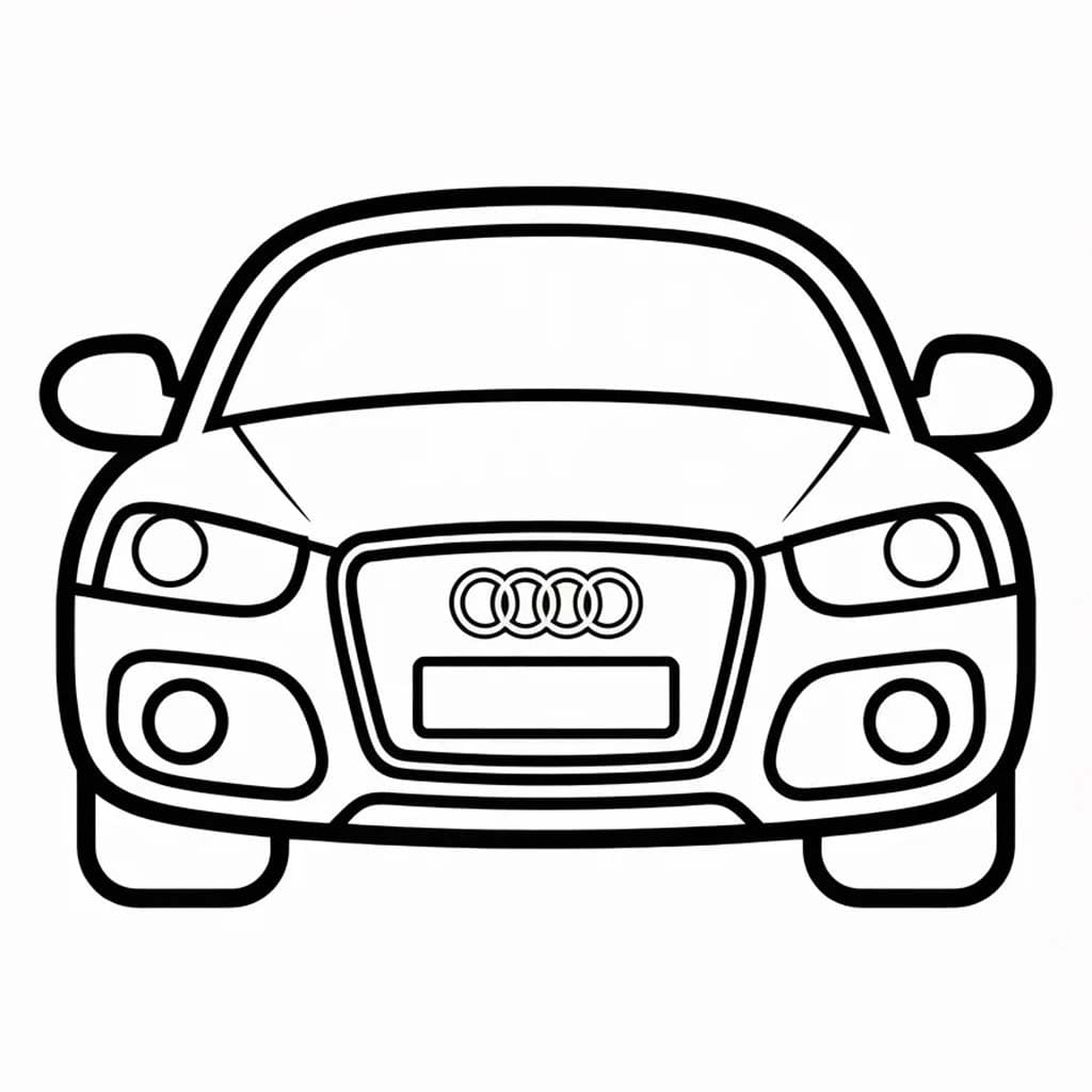 Fise de colorat cu Desenează Audi imprimabil