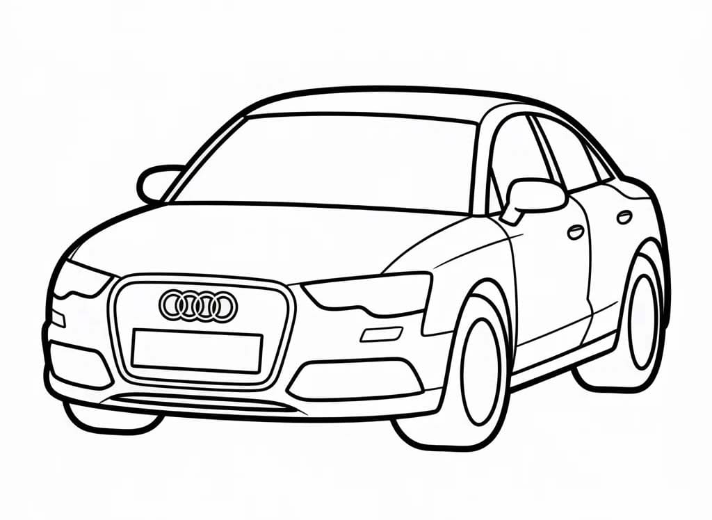 Fise de colorat cu Desenează Audi uşor