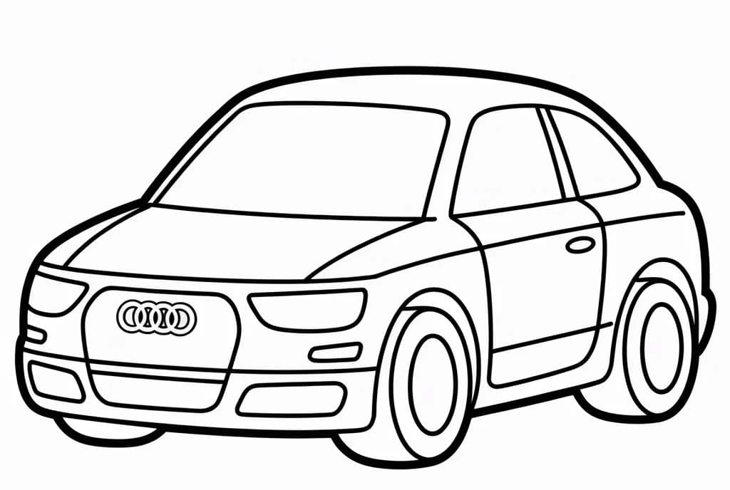 Fise de colorat cu Desenează Audi