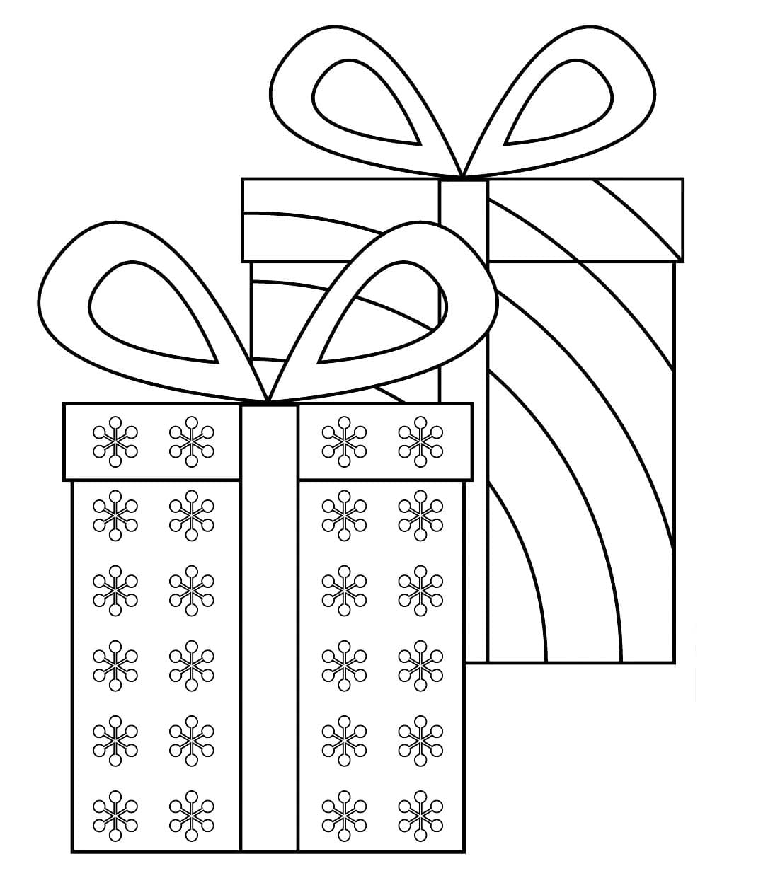 Fise de colorat cu Desenează Cadouri imprimabil gratuit uşor