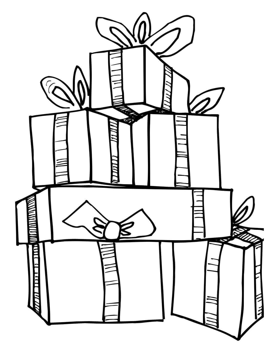 Fise de colorat cu Desenează Cadouri pentru copii