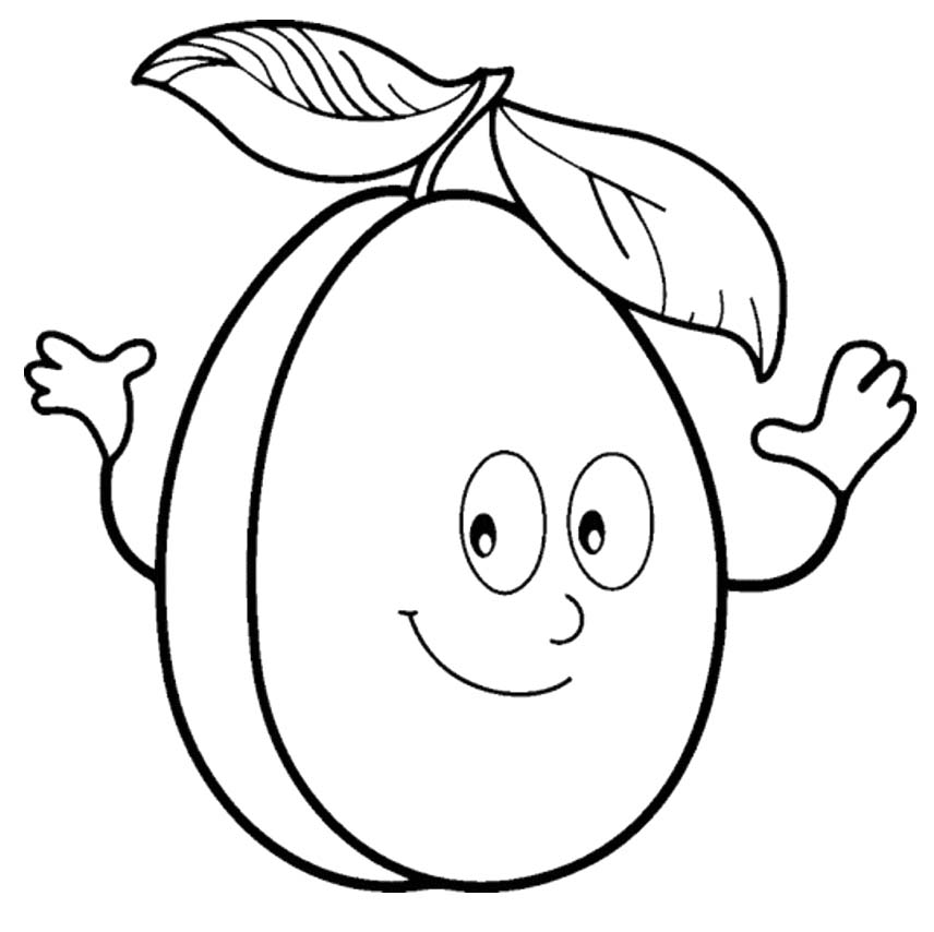 Fise de colorat cu Desenează Caisă gratuit uşor