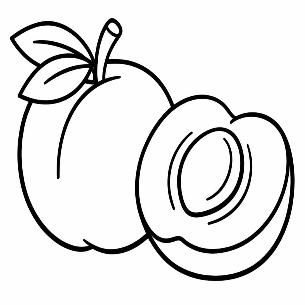 Fise de colorat cu Desenează Caisă gratuit