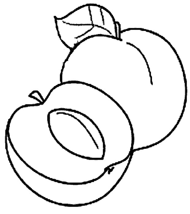 Fise de colorat cu Desenează Caisă imprimabil gratuit bazic