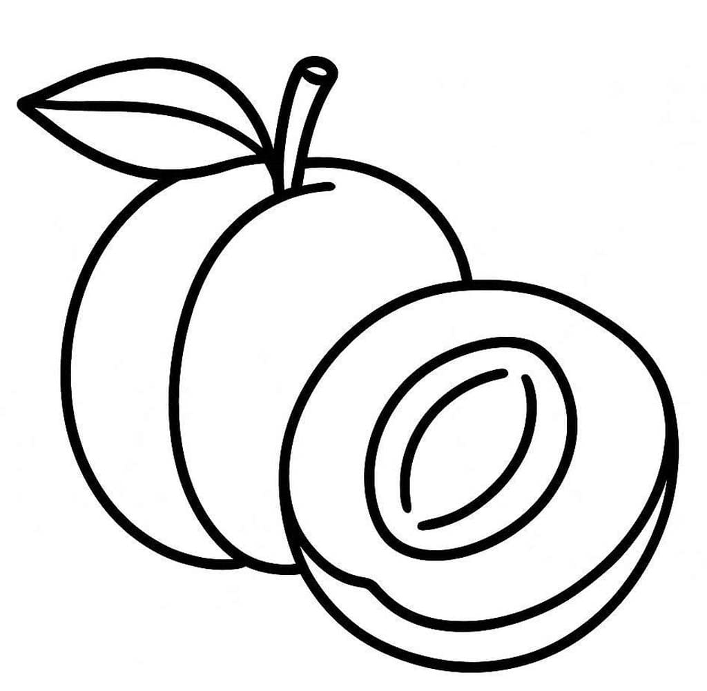 Fise de colorat cu Desenează Caisă la copii