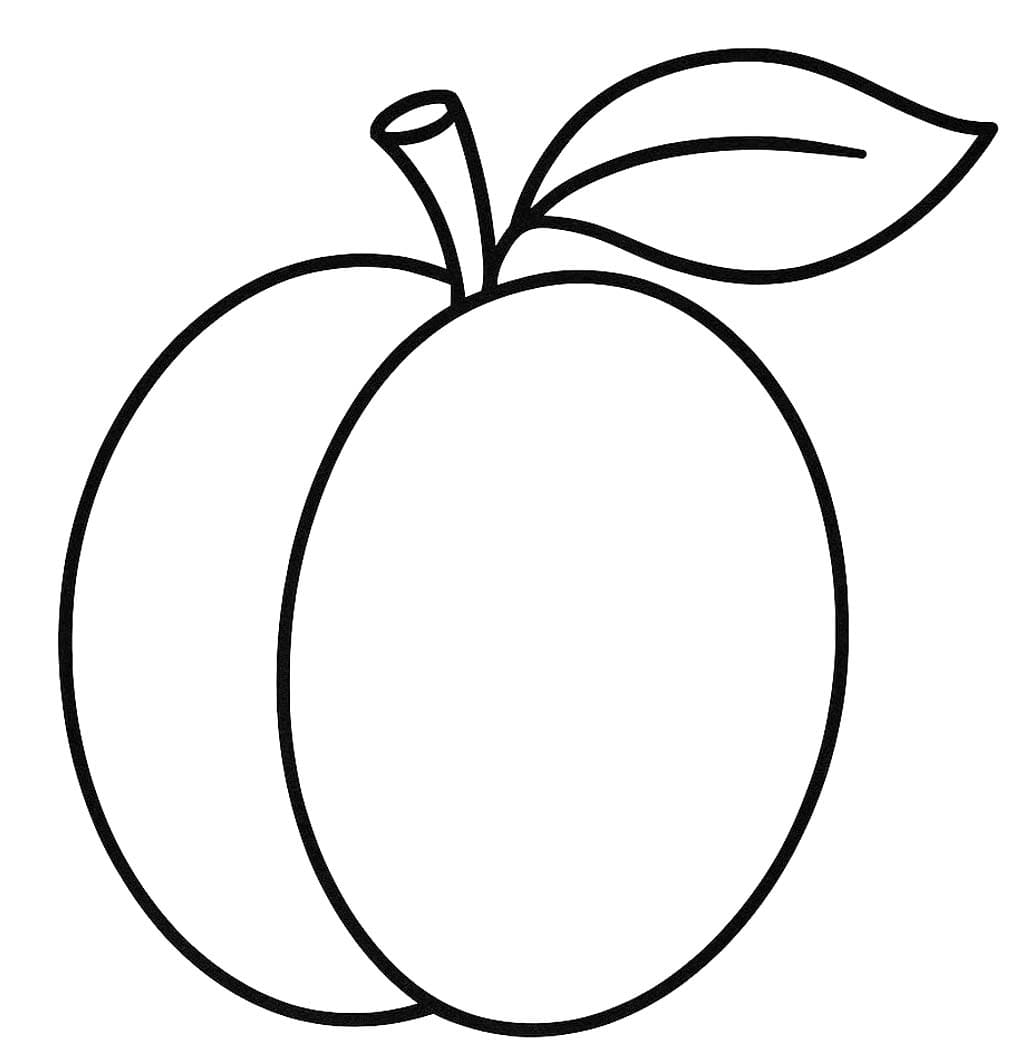 Planse de colorat cu Caisă