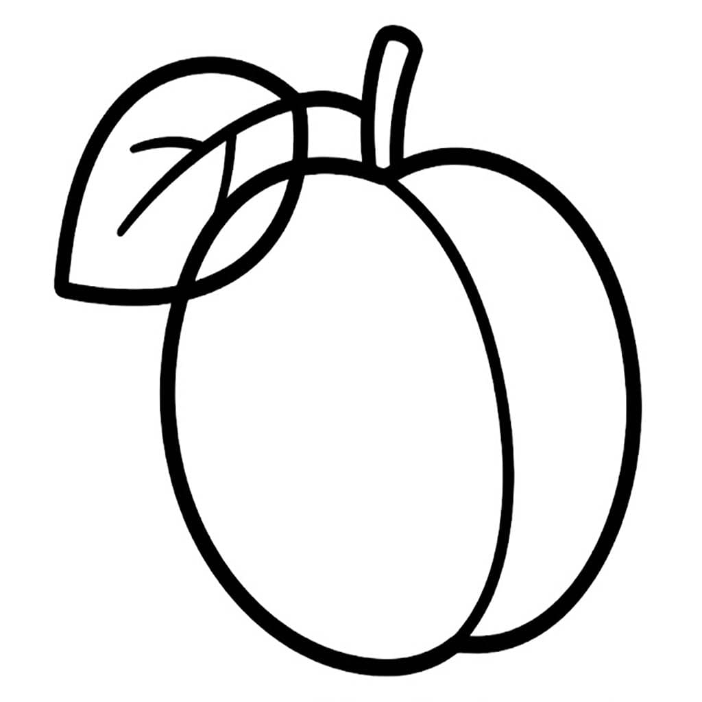 Fise de colorat cu Desenează Caisă