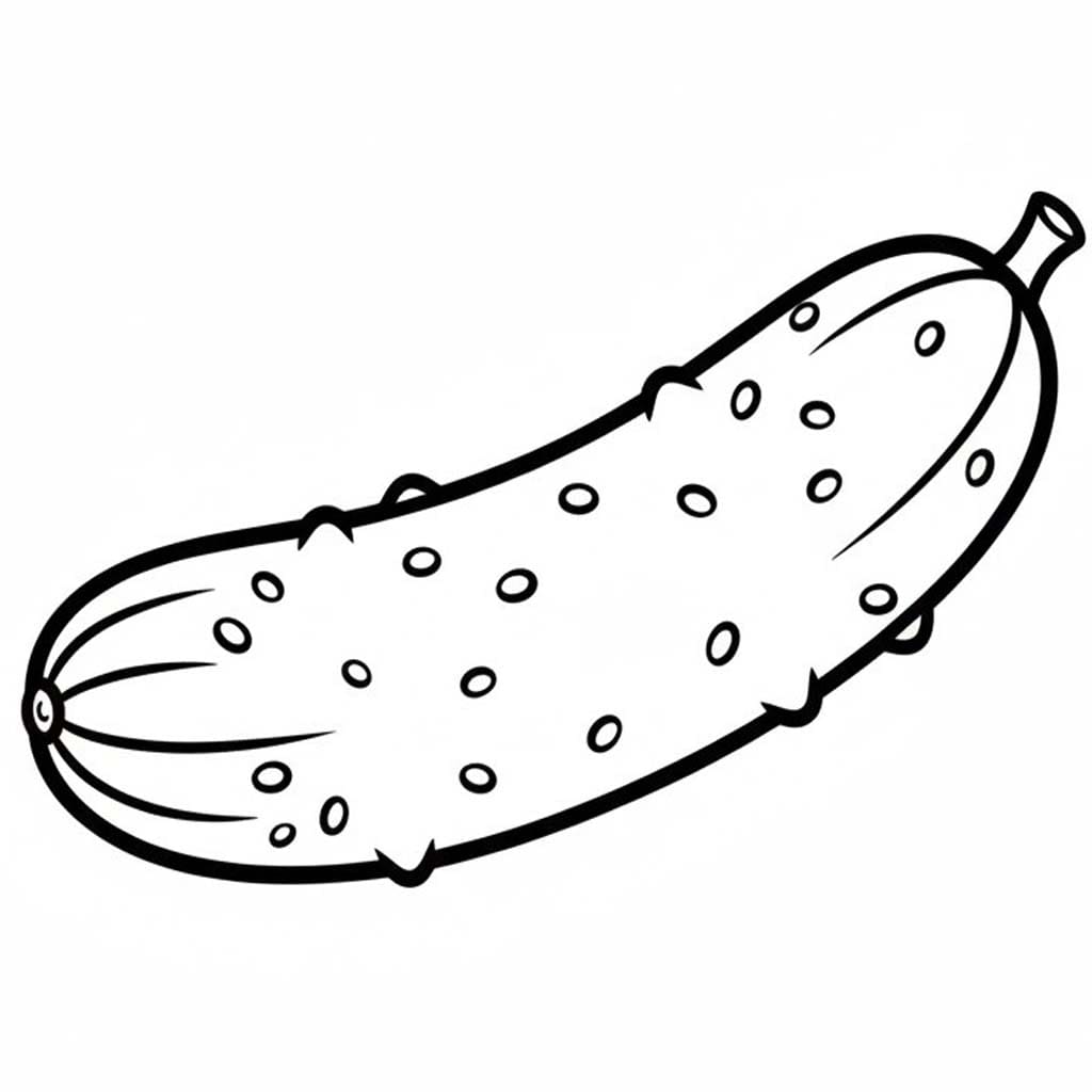 Fise de colorat cu Desenează Castravete pentru copii