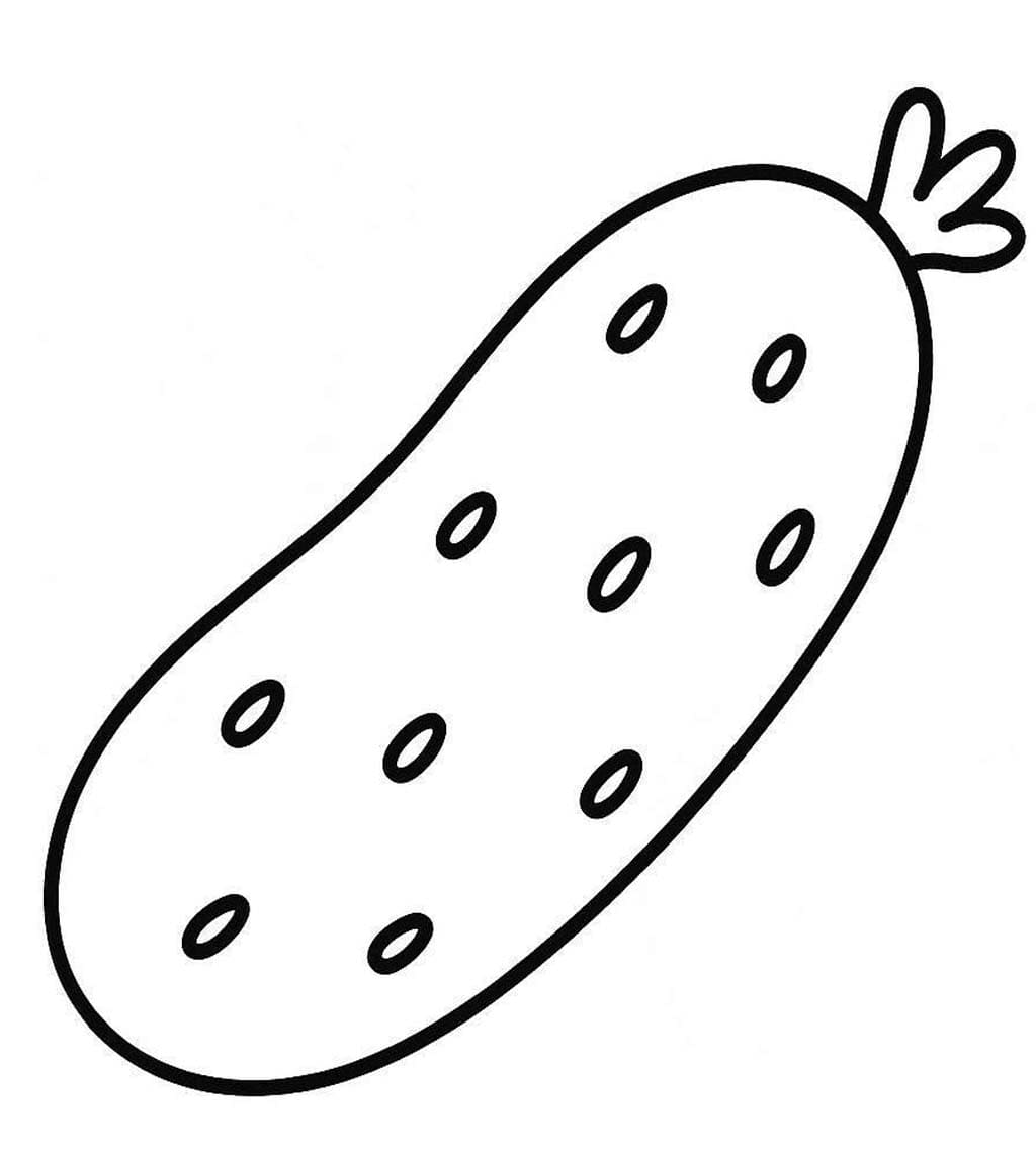 Fise de colorat cu Desenează Castravete