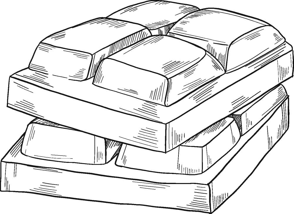 Fise de colorat cu Desenează Ciocolată bazic la copii