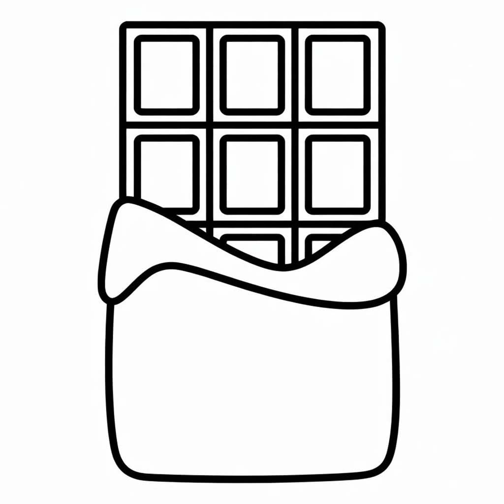 Fise de colorat cu Desenează Ciocolată gratuit uşor