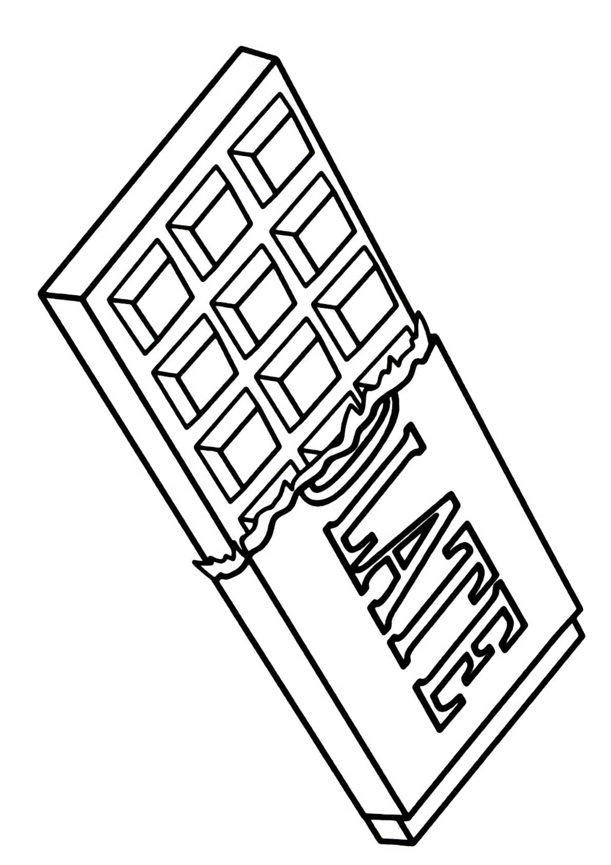 Fise de colorat cu Desenează Ciocolată gratuit
