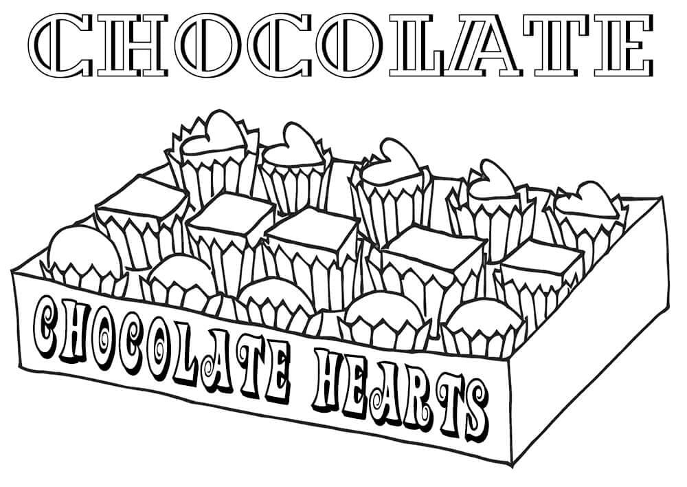 Fise de colorat cu Desenează Ciocolată imprimabil gratuit bazic