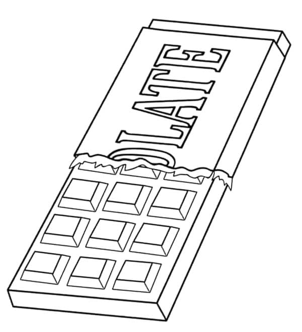 Fise de colorat cu Desenează Ciocolată imprimabil gratuit