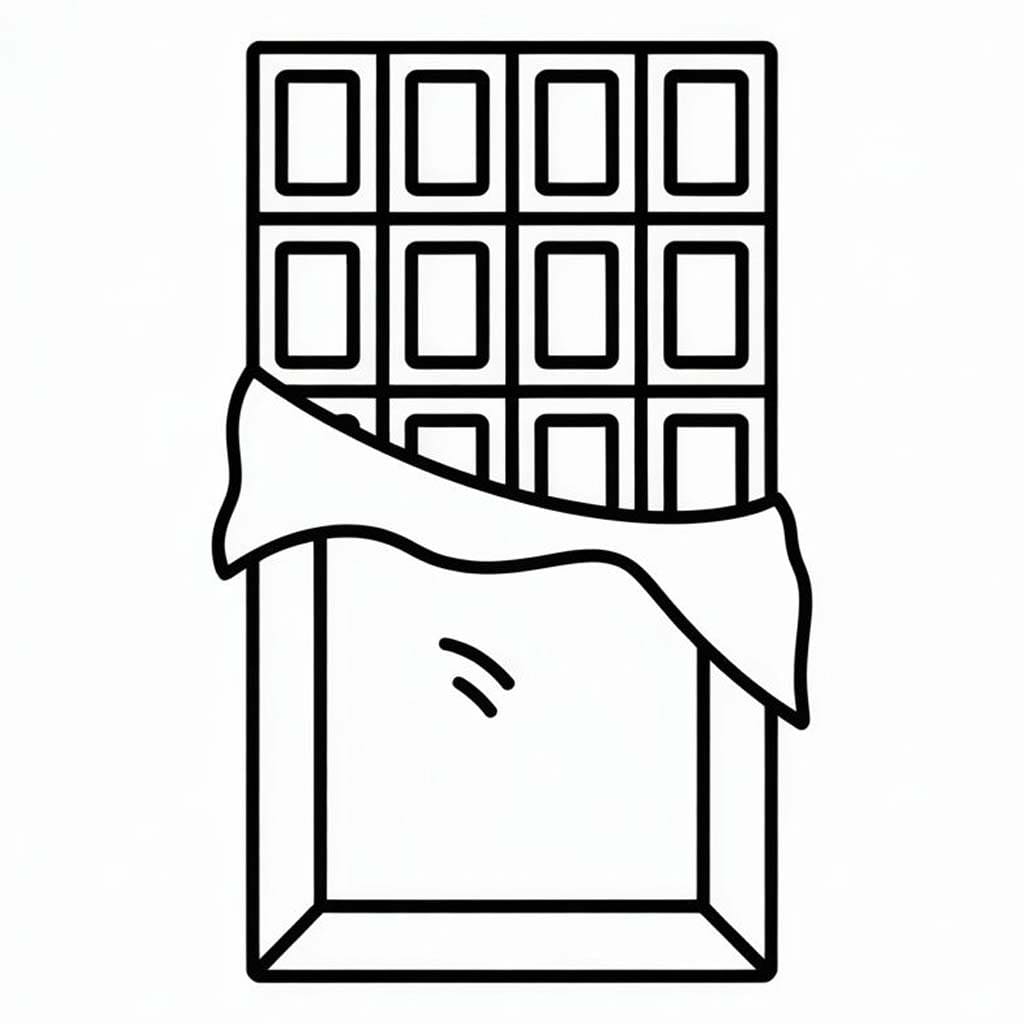 Fise de colorat cu Desenează Ciocolată