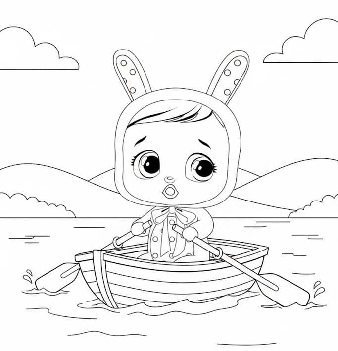 Fise de colorat cu Desenează Cry Babies imprimabil gratuit simplu