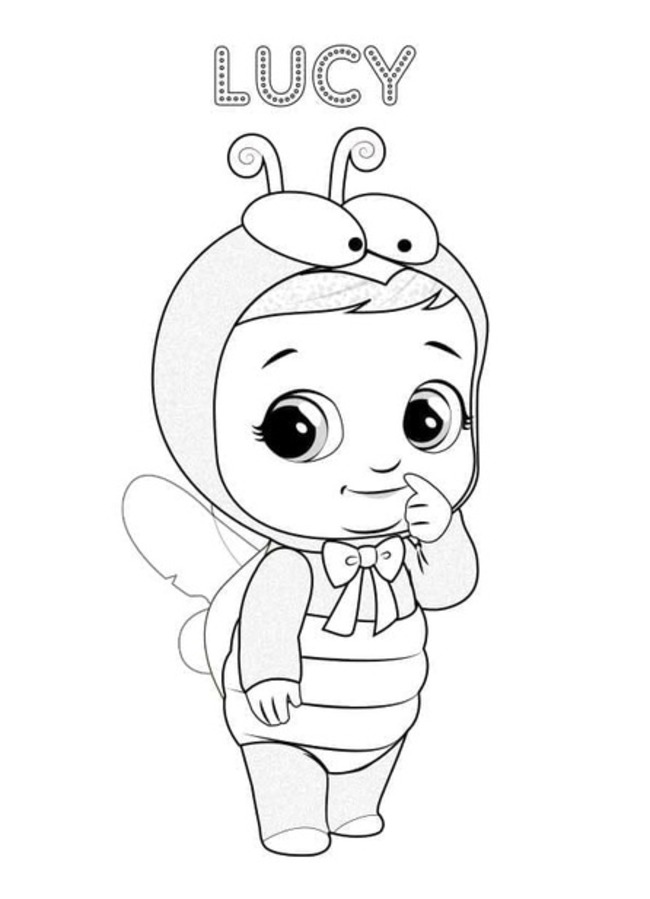 Fise de colorat cu Desenează Cry Babies la copii