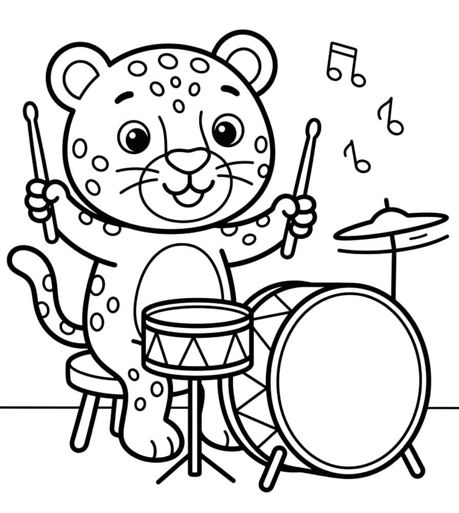 Fise de Colorat cu Desenează Jaguar gratuit bazic