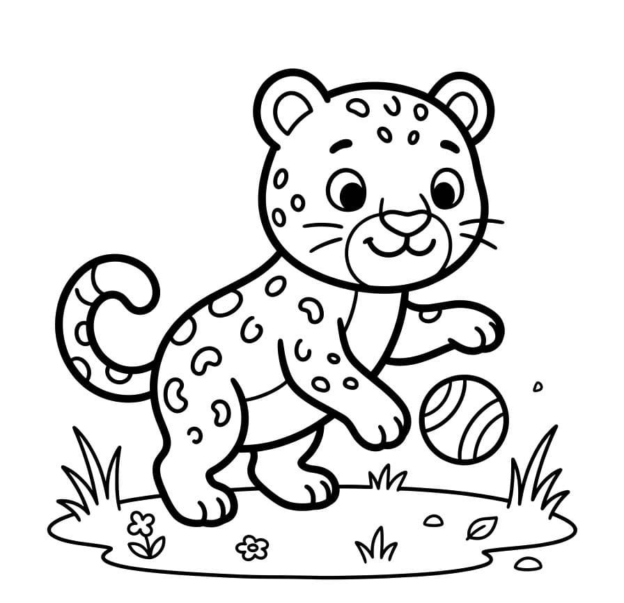 Fise de Colorat cu Desenează Jaguar gratuit pentru copii