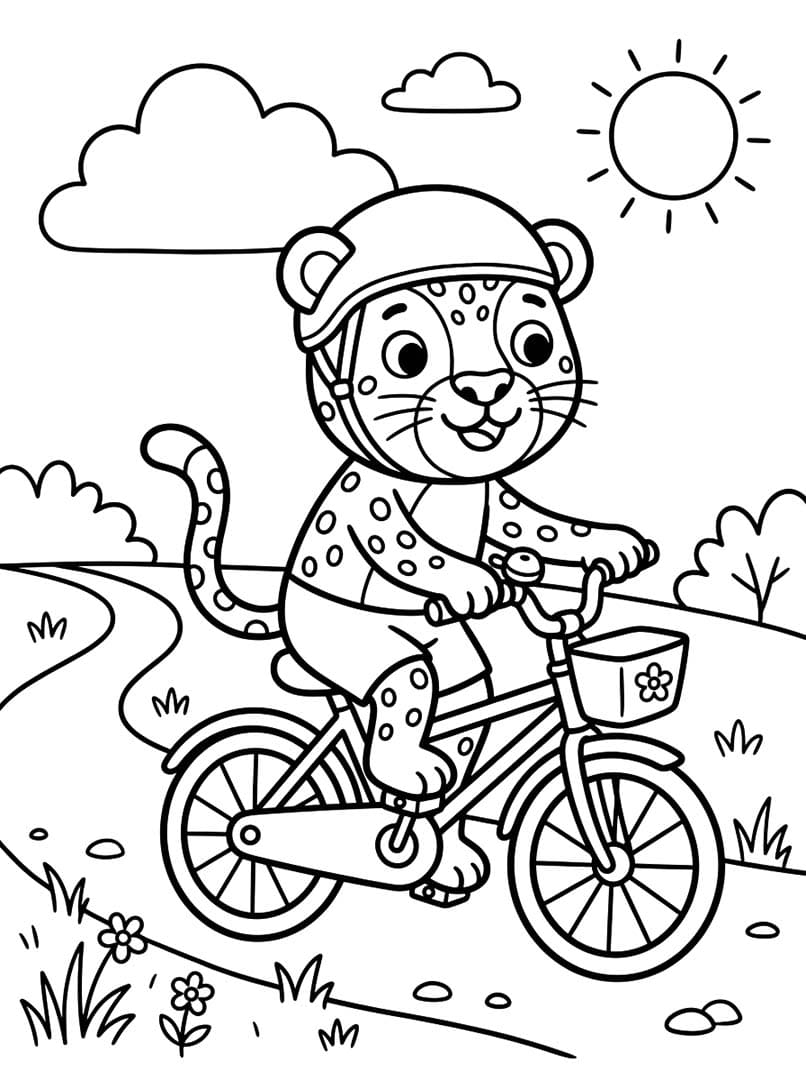 Fise de Colorat cu Desenează Jaguar gratuit