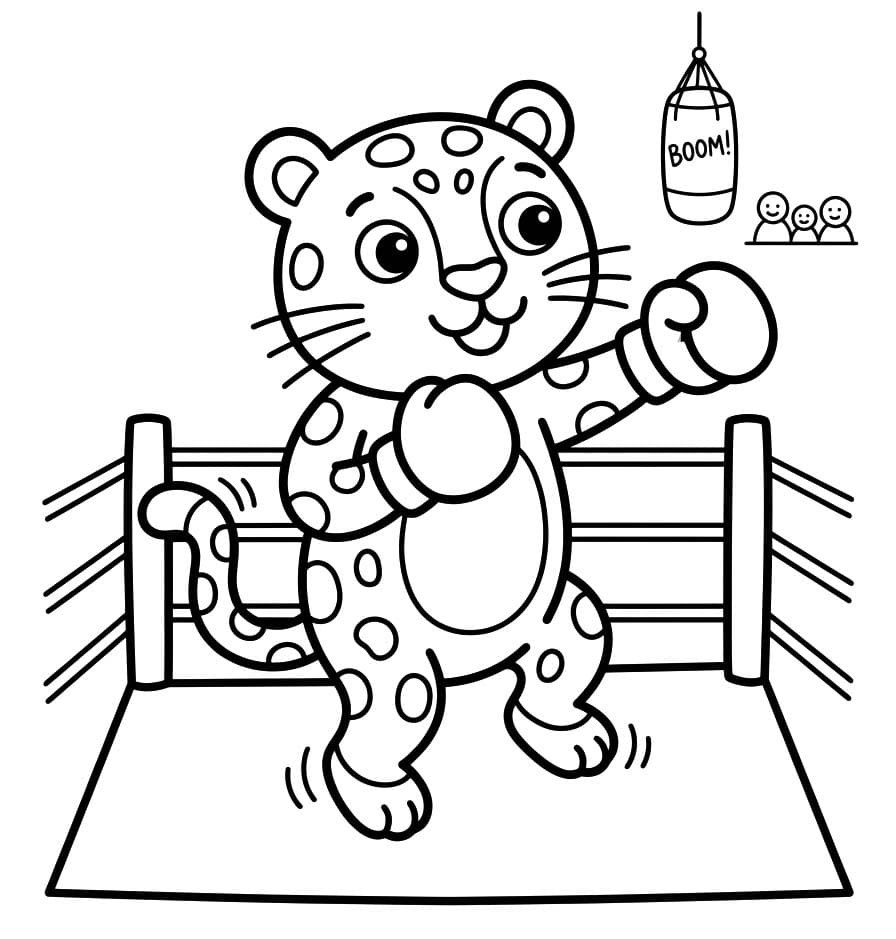 Fise de Colorat cu Desenează Jaguar imprimabil gratuit bazic