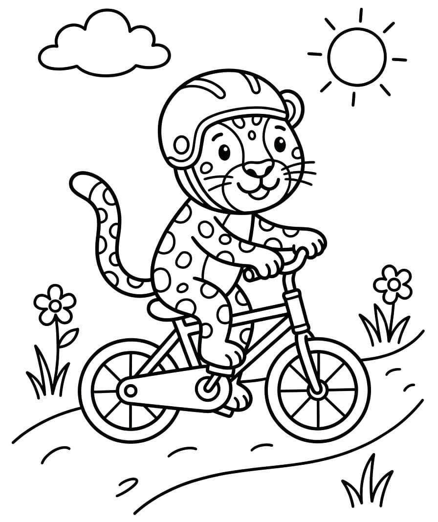 Fise de Colorat cu Desenează Jaguar imprimabil gratuit