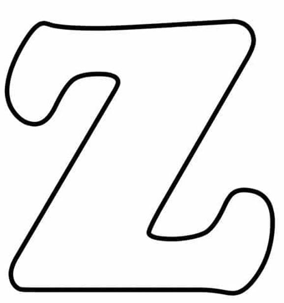 Planse de colorat cu Litera Z