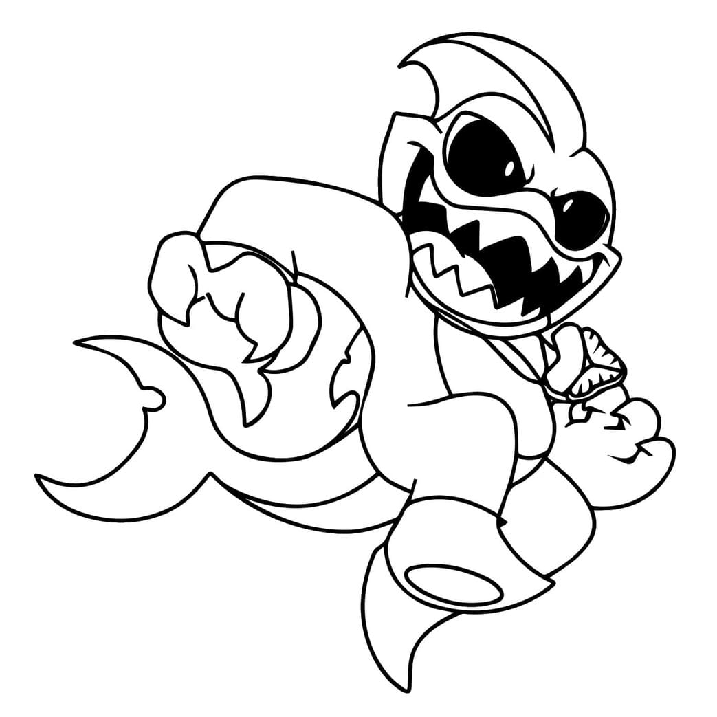 Fise de colorat cu Desenează Nightmare Critters imprimabil simplu