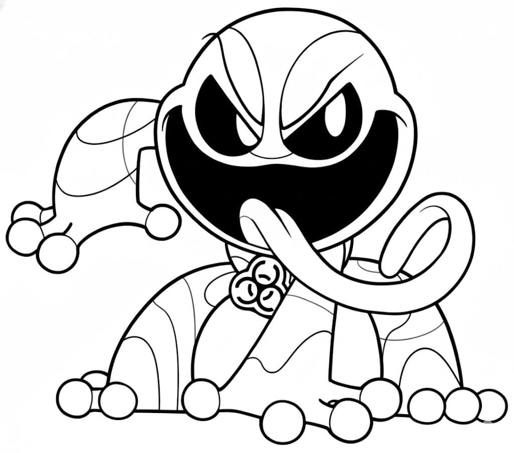 Fise de colorat cu Desenează Nightmare Critters simplu la copii