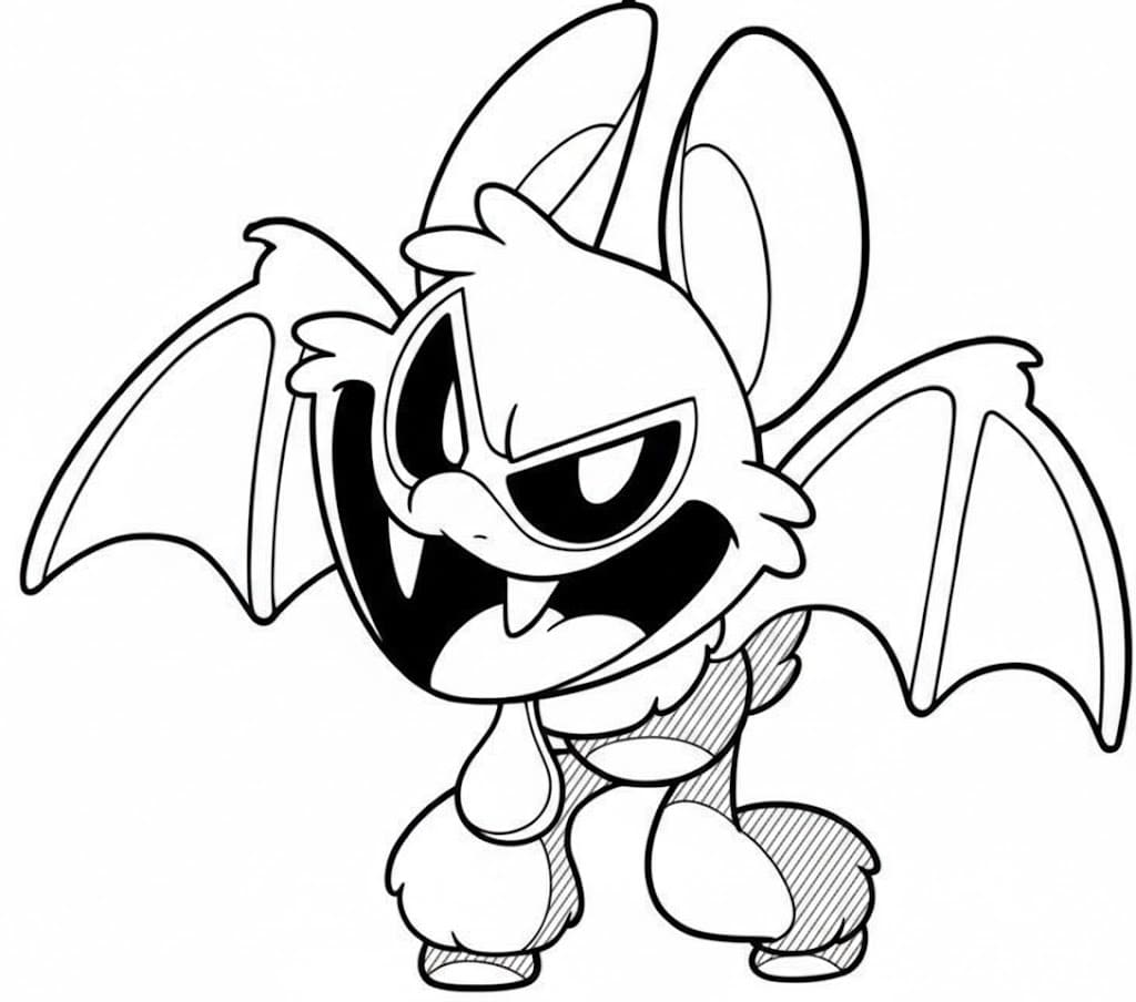 Fise de colorat cu Desenează Nightmare Critters simplu