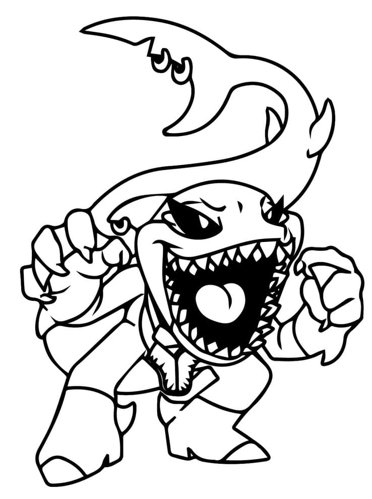 Fise de colorat cu Desenează Nightmare Critters uşor