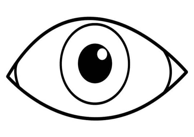 Fise de colorat cu Desenează Ochi gratuit bazic