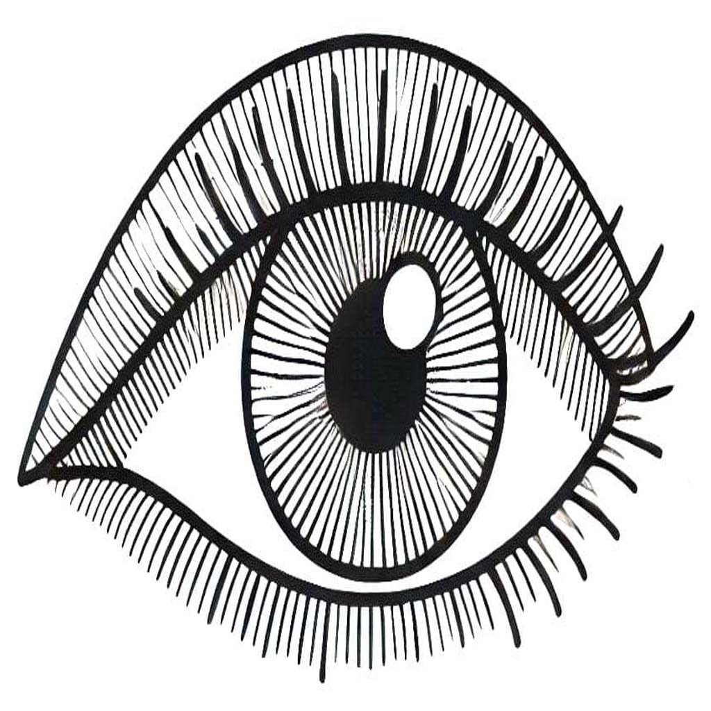 Fise de colorat cu Desenează Ochi gratuit simplu