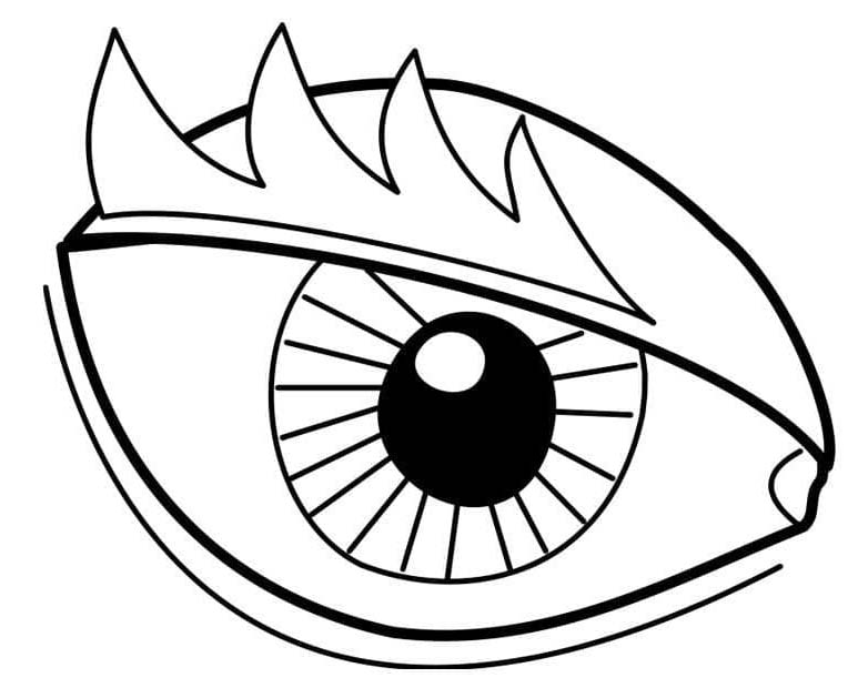 Fise de colorat cu Desenează Ochi gratuit