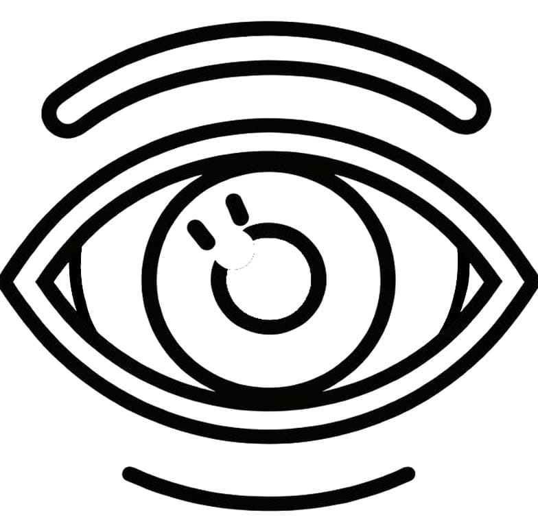 Fise de colorat cu Desenează Ochi imprimabil pentru copii