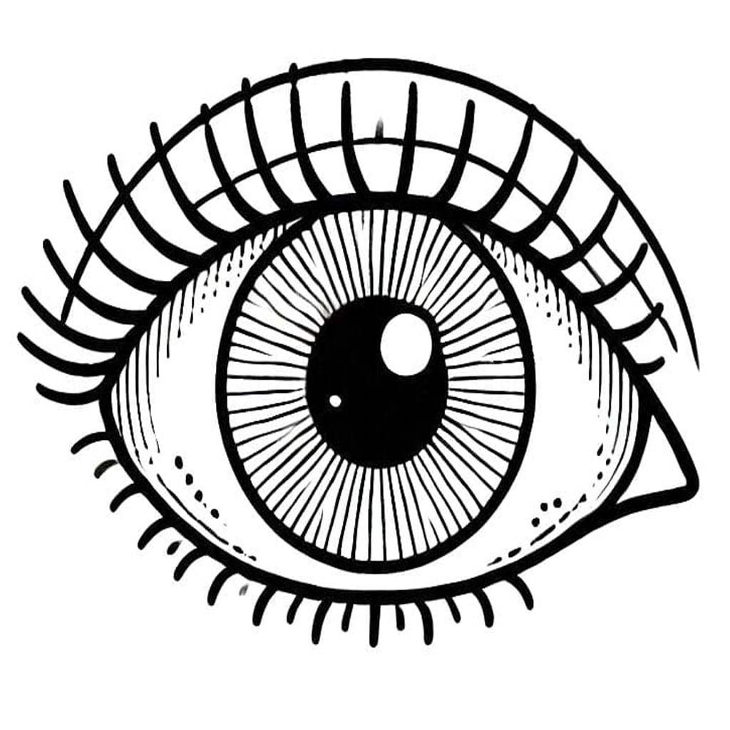 Fise de colorat cu Desenează Ochi pentru copii