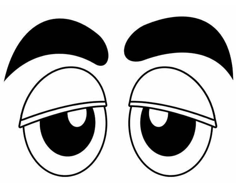 Fise de colorat cu Desenează Ochi uşor la copii