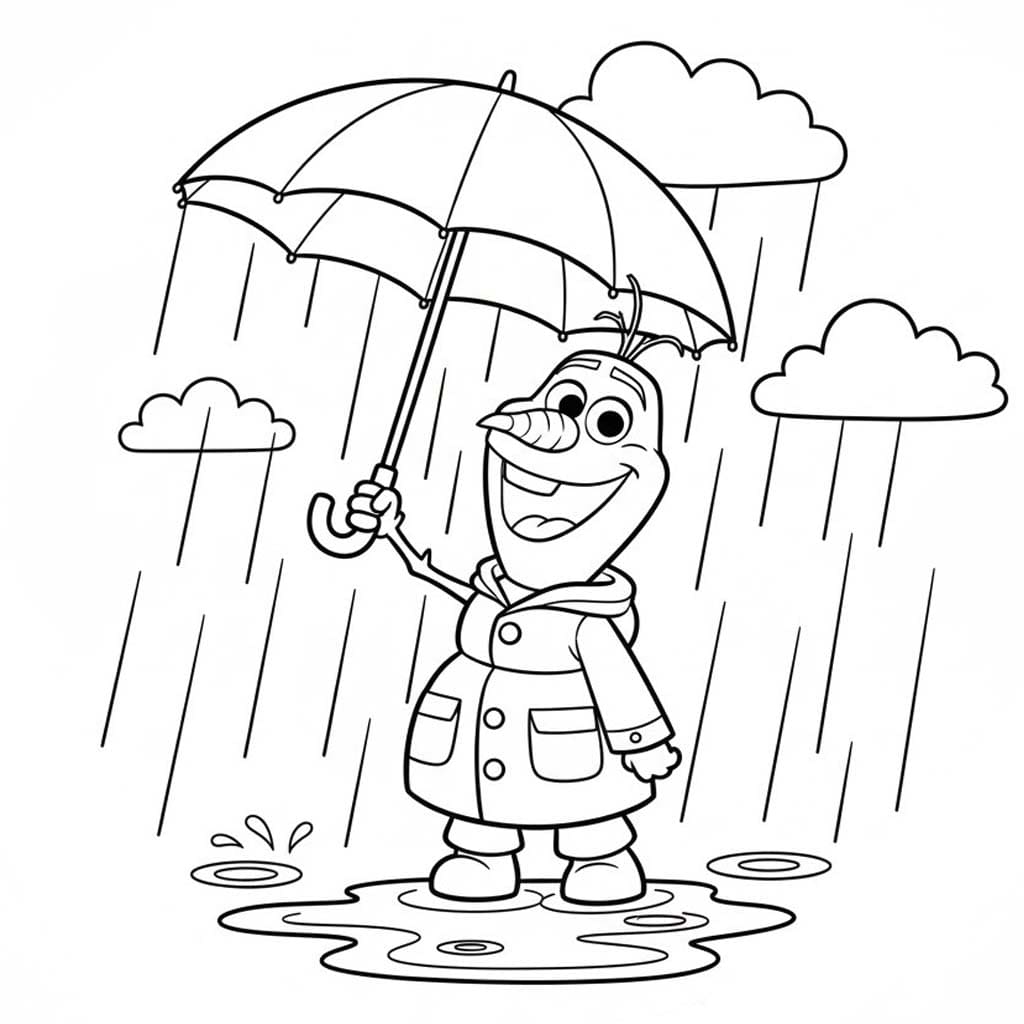 Fise de colorat cu Desenează Ploaie imprimabil bazic