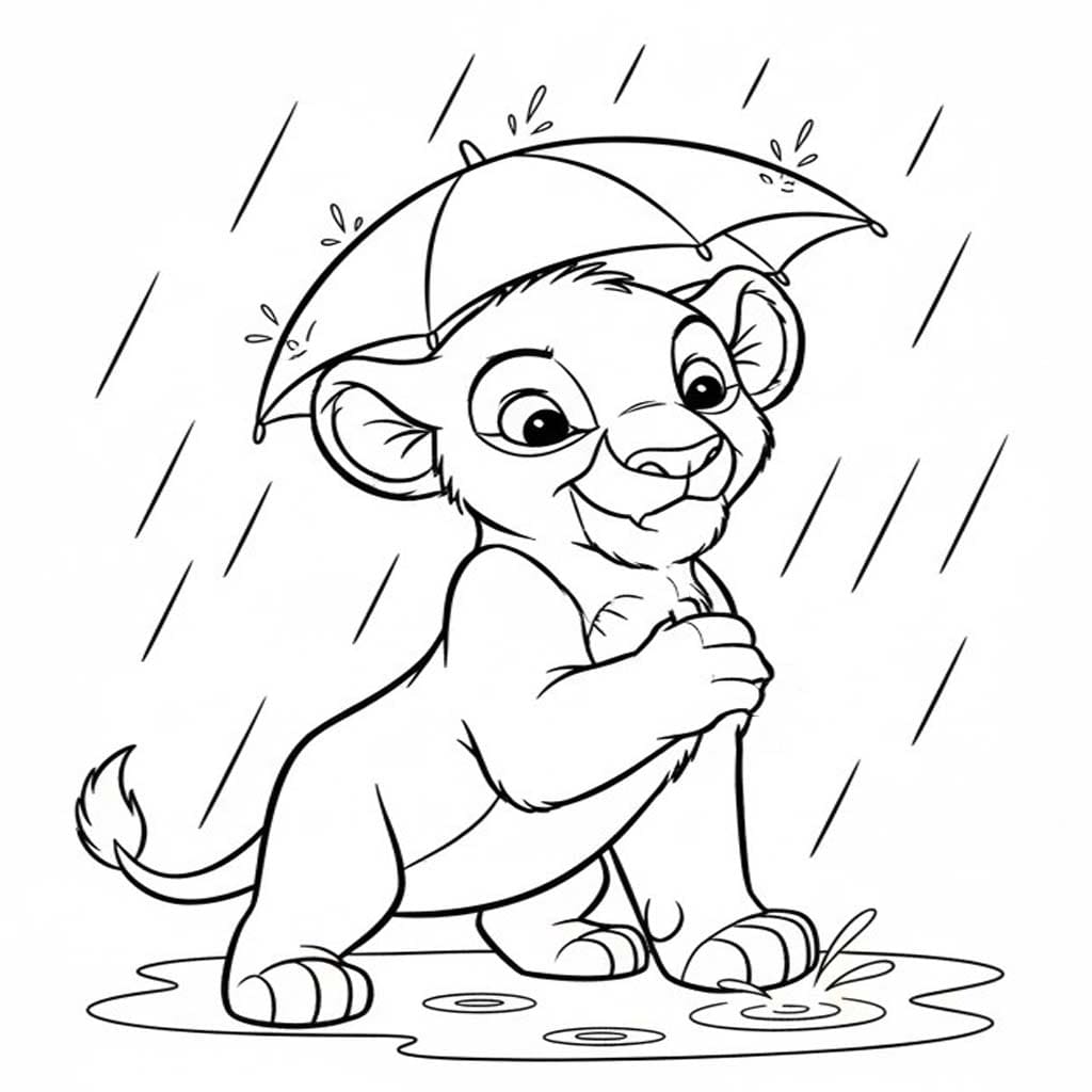 Fise de colorat cu Desenează Ploaie imprimabil pentru copii