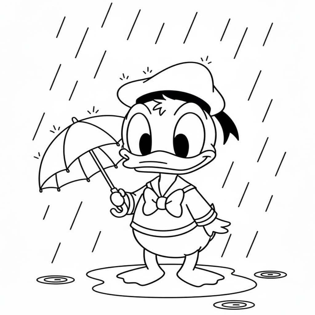 Fise de colorat cu Desenează Ploaie imprimabil uşor