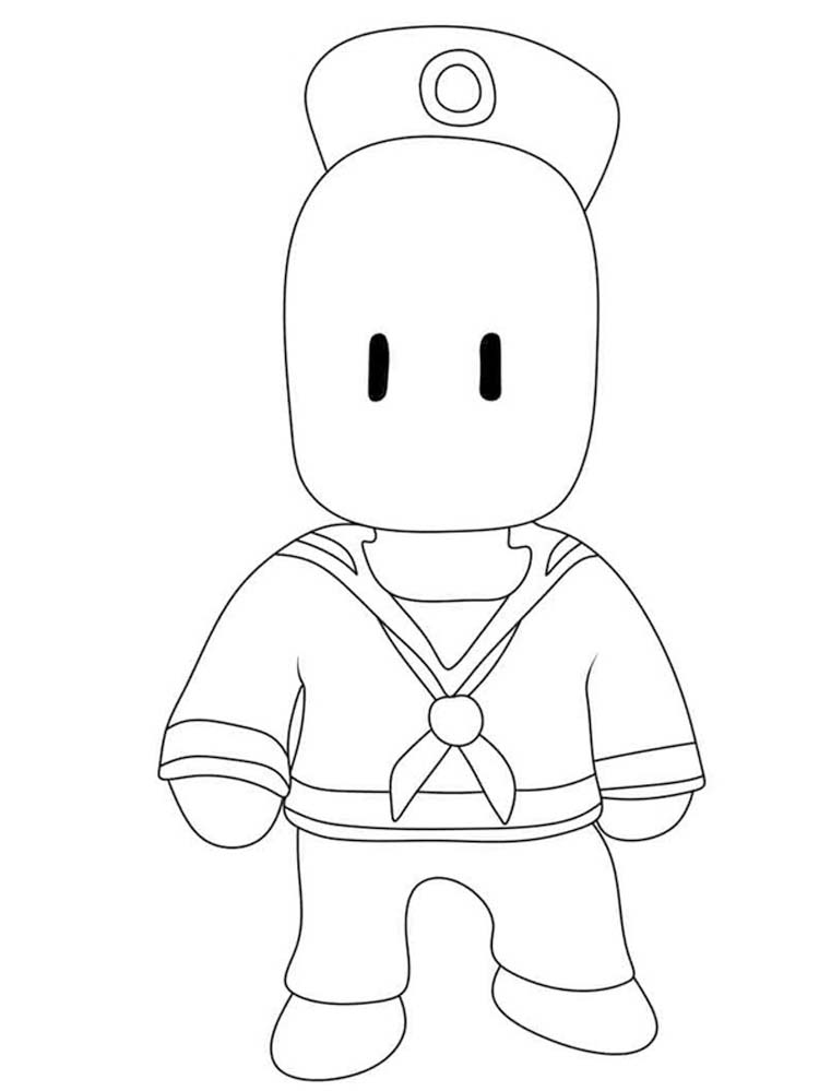 Fise de colorat cu Desenează Stumble Guys la copii