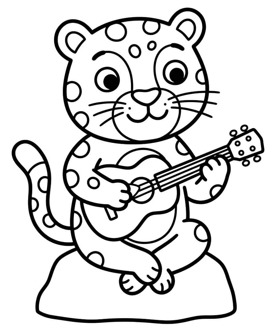 Fise de Colorat cu Jaguar gratuit bazic