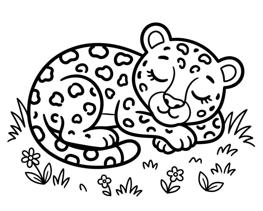 Fise de Colorat cu Jaguar gratuit uşor