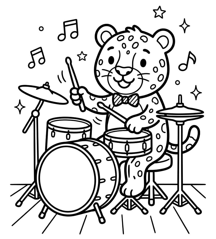 Fise de Colorat cu Jaguar imprimabil gratuit bazic