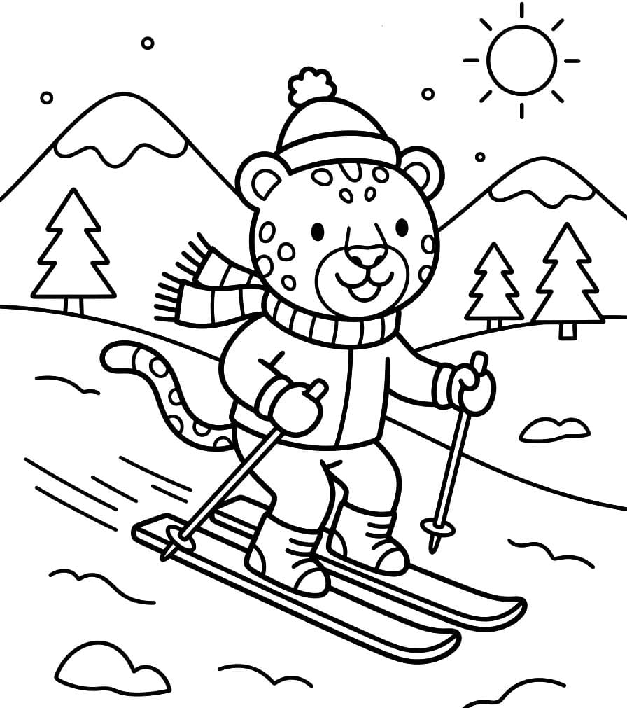 Fise de Colorat cu Jaguar imprimabil gratuit uşor