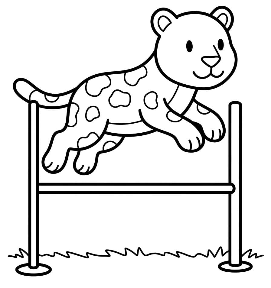 Fise de Colorat cu Jaguar imprimabil gratuit