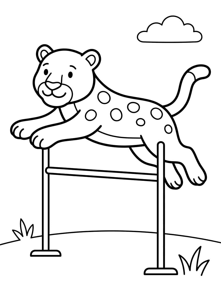 Fise de Colorat cu Jaguar imprimabil