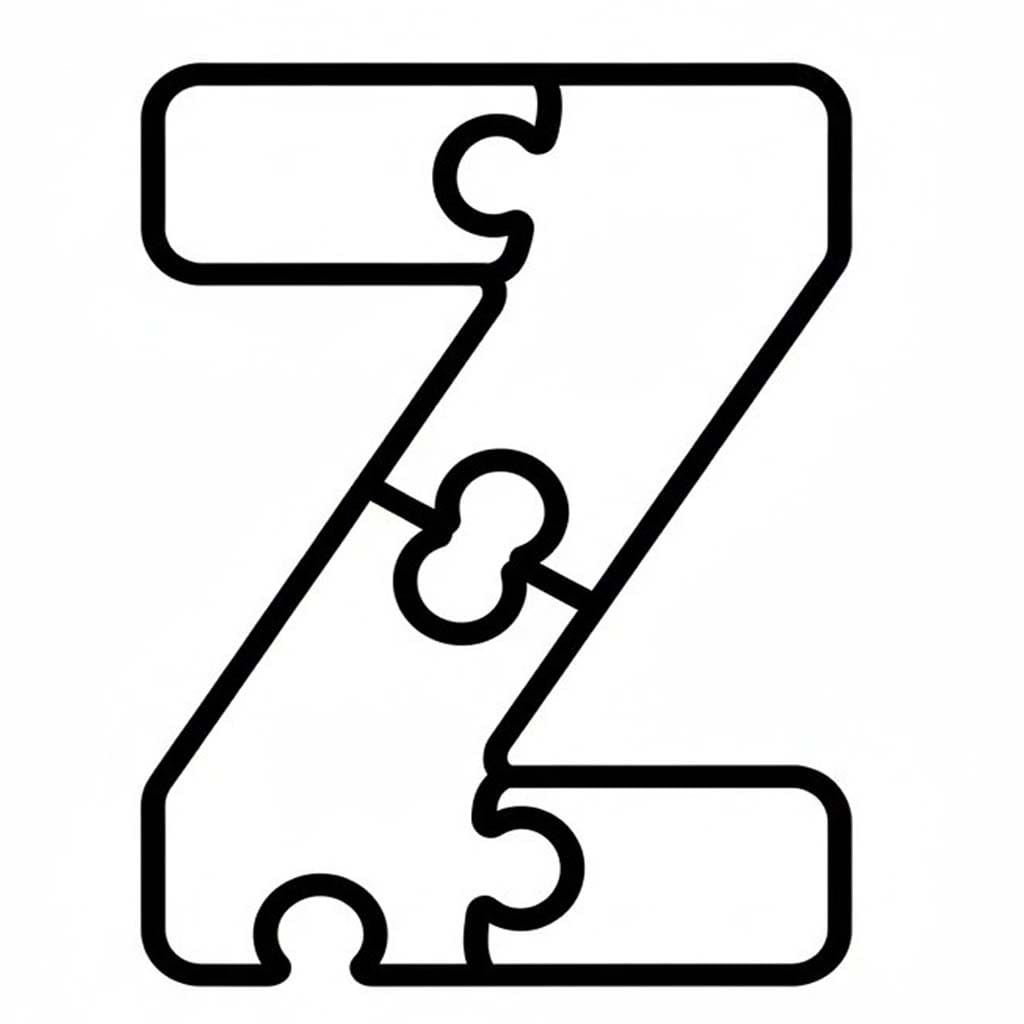 Fise de colorat cu Litera Z gratuit